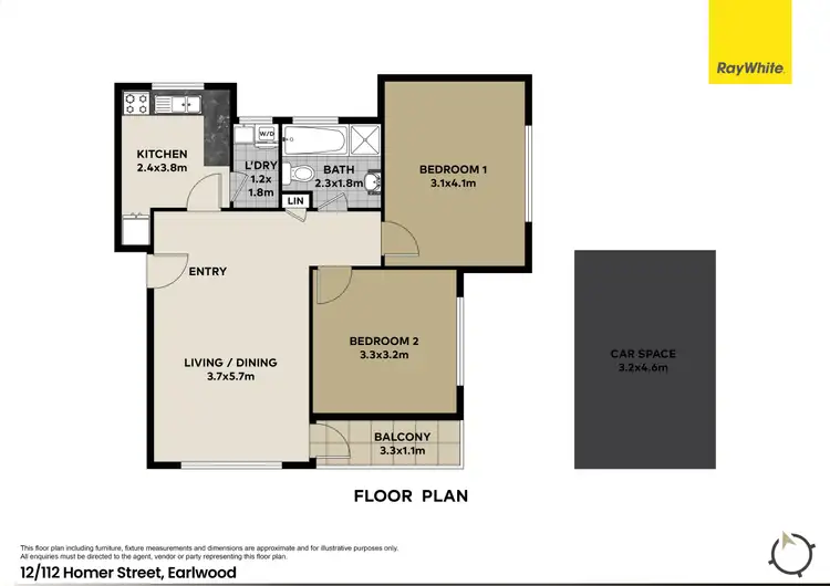 Floorplan of Homely apartment listing, 12/112 Homer Street, Earlwood NSW 2206