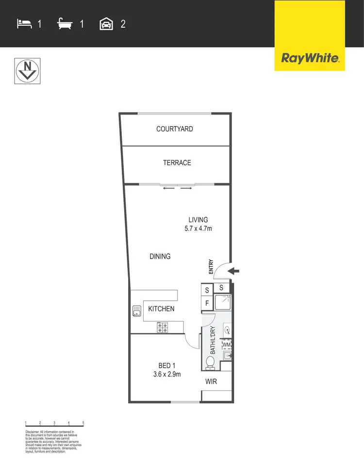 Floorplan of Homely apartment listing, 16/307 Flemington Road, Franklin ACT 2913