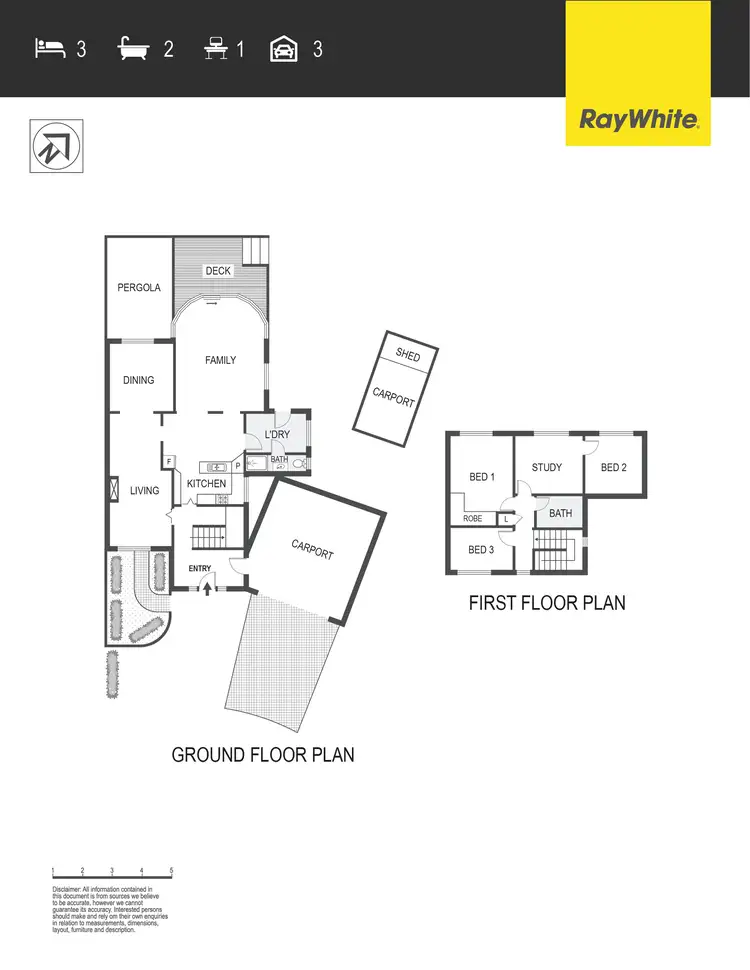 Floorplan of Homely semi-detached listing, 43 Chowne Street, Campbell ACT 2612