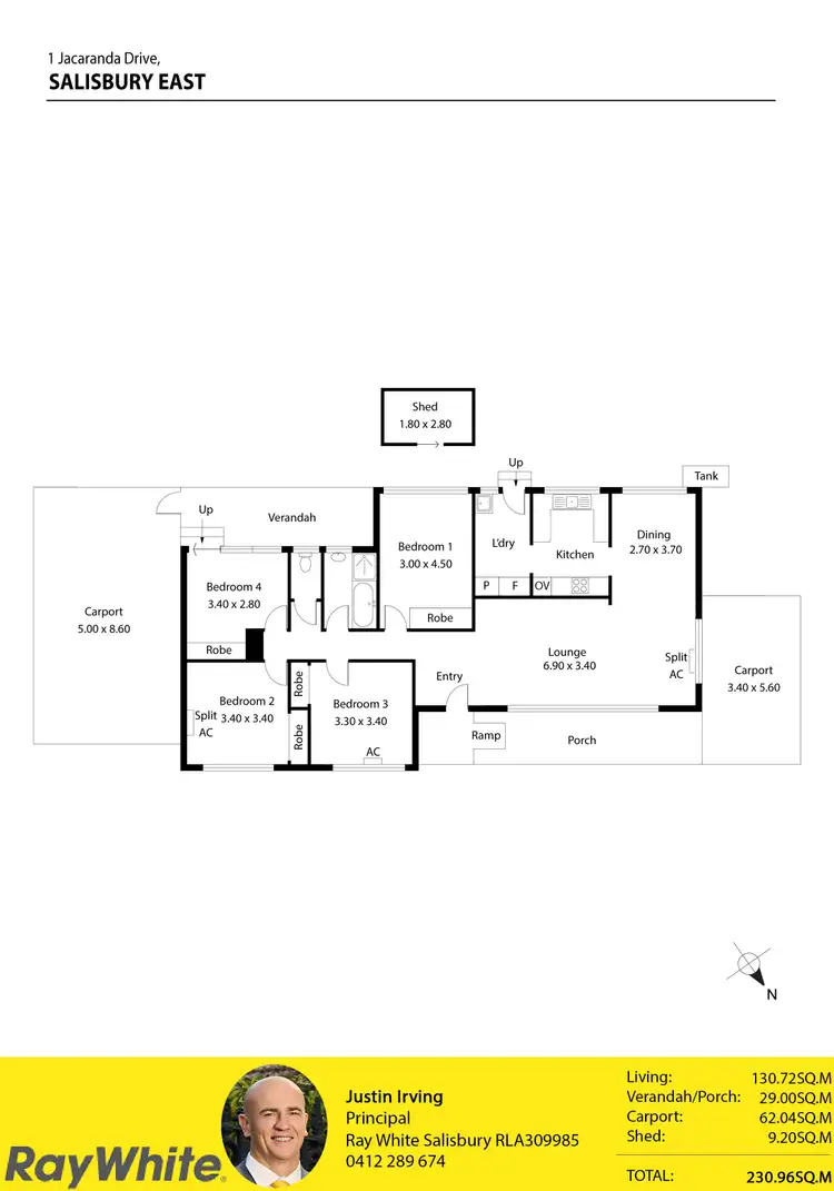 Floorplan of Homely house listing, 1 Jacaranda Drive, Salisbury East SA 5109