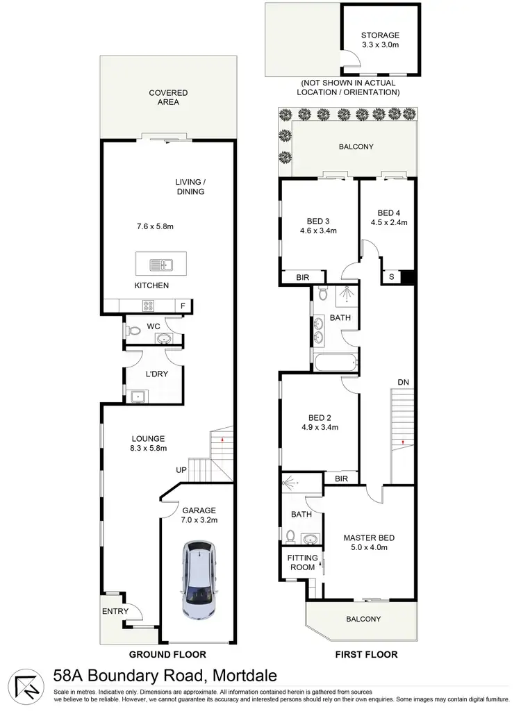 Floorplan of Homely semi-detached listing, 58a Boundary Road, Mortdale NSW 2223