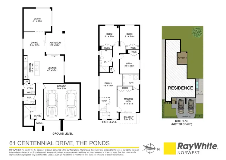 Floorplan of Homely house listing, 61 Centennial Drive, The Ponds NSW 2769