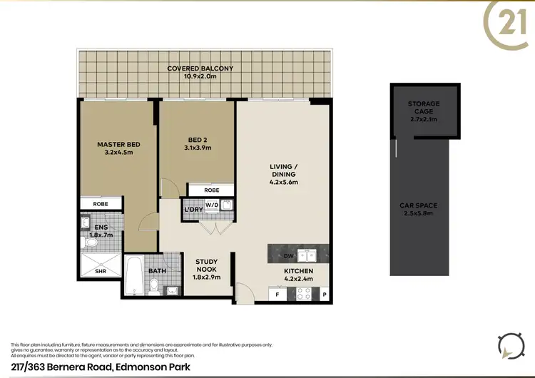 Floorplan of Homely apartment listing, 217/363 Bernera Road, Edmondson Park NSW 2174