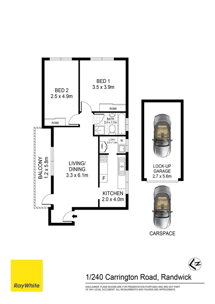 Floorplan of Homely apartment listing, 1/240 Carrington Road, Randwick NSW 2031