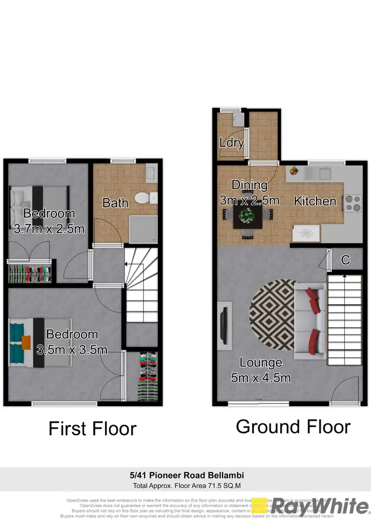 Floorplan of Homely townhouse listing, 5/41 Pioneer Road, Bellambi NSW 2518