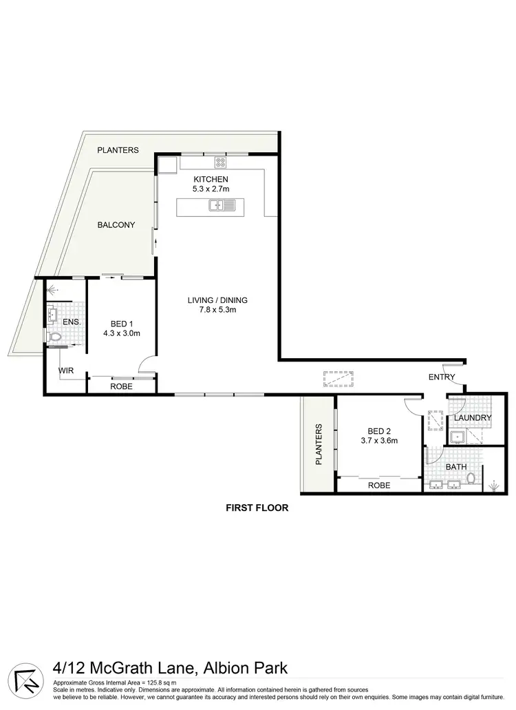 Floorplan of Homely apartment listing, 4/12 McGrath Lane, Albion Park NSW 2527