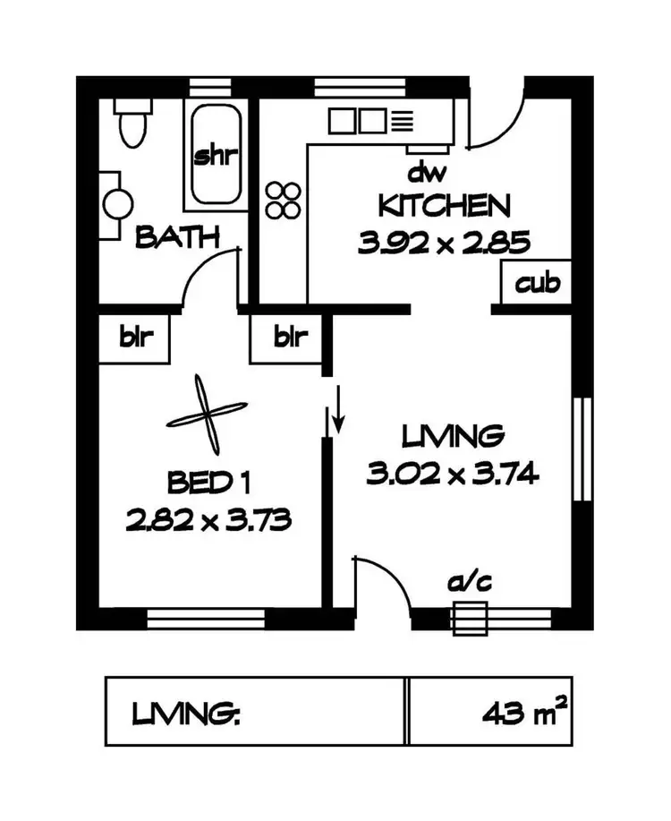 Floorplan of Homely unit listing, 8/44 Jervois Avenue, Magill SA 5072