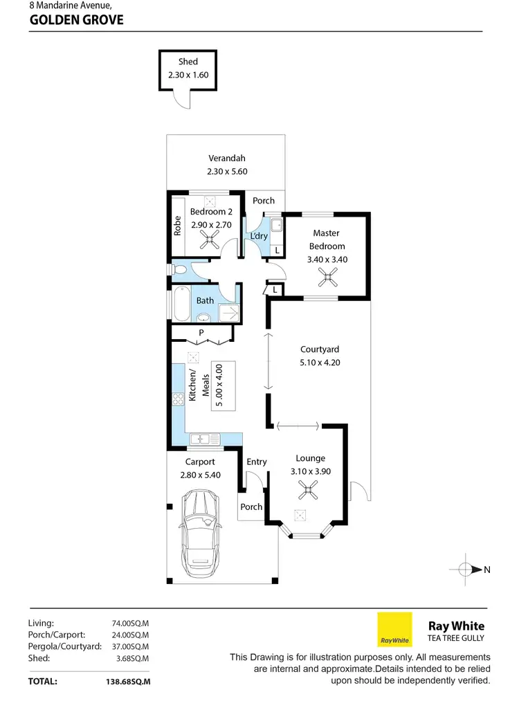 Floorplan of Homely other listing, 8 Mandarine Avenue, Golden Grove SA 5125