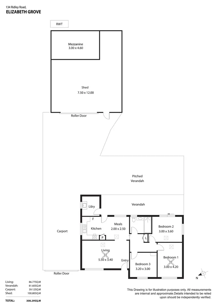Floorplan of Homely house listing, 134 Ridley Road, Elizabeth Grove SA 5112