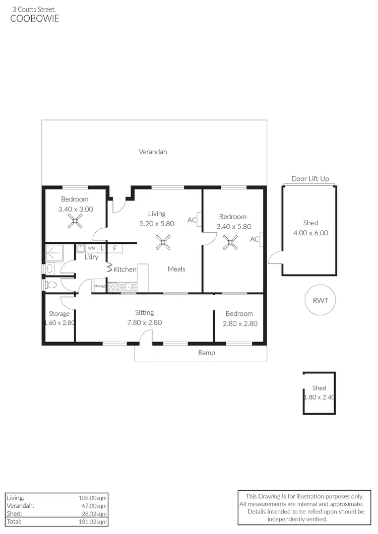 Floorplan of Homely house listing, 3 Coutts Street, Coobowie SA 5583