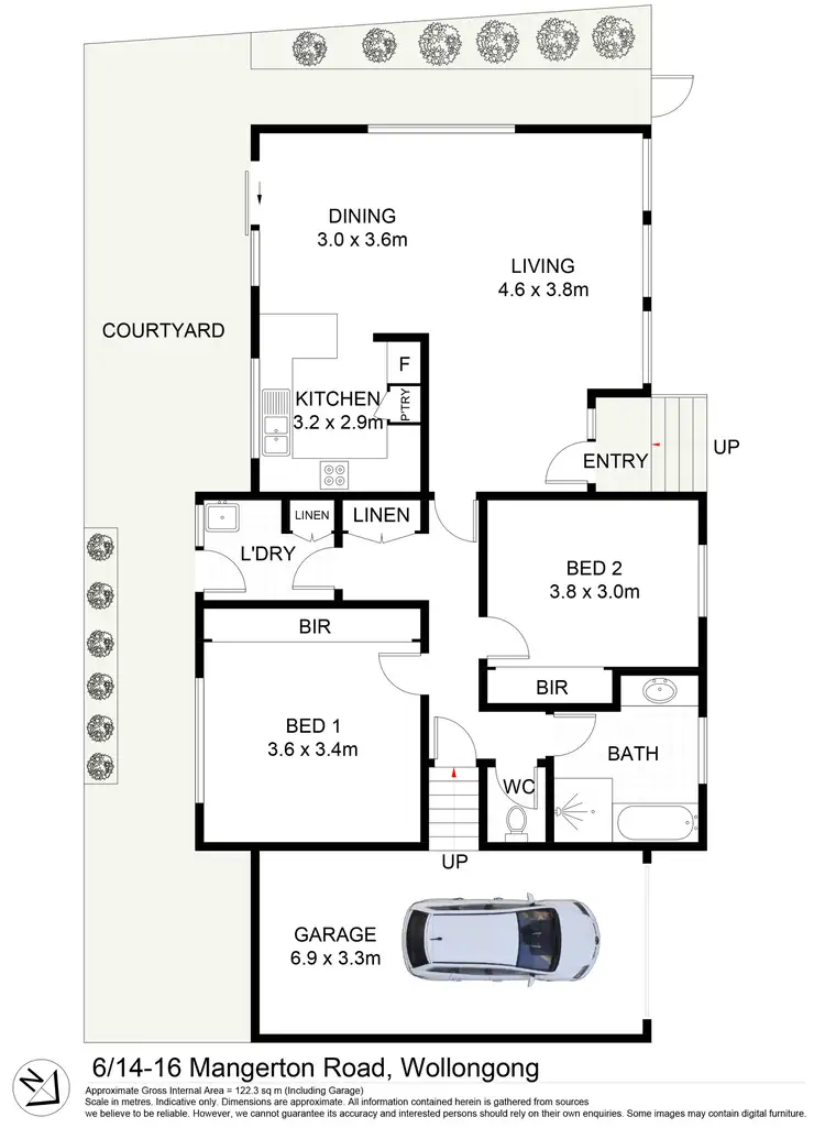 Floorplan of Homely villa listing, 6/14-16 Mangerton Road, Wollongong NSW 2500