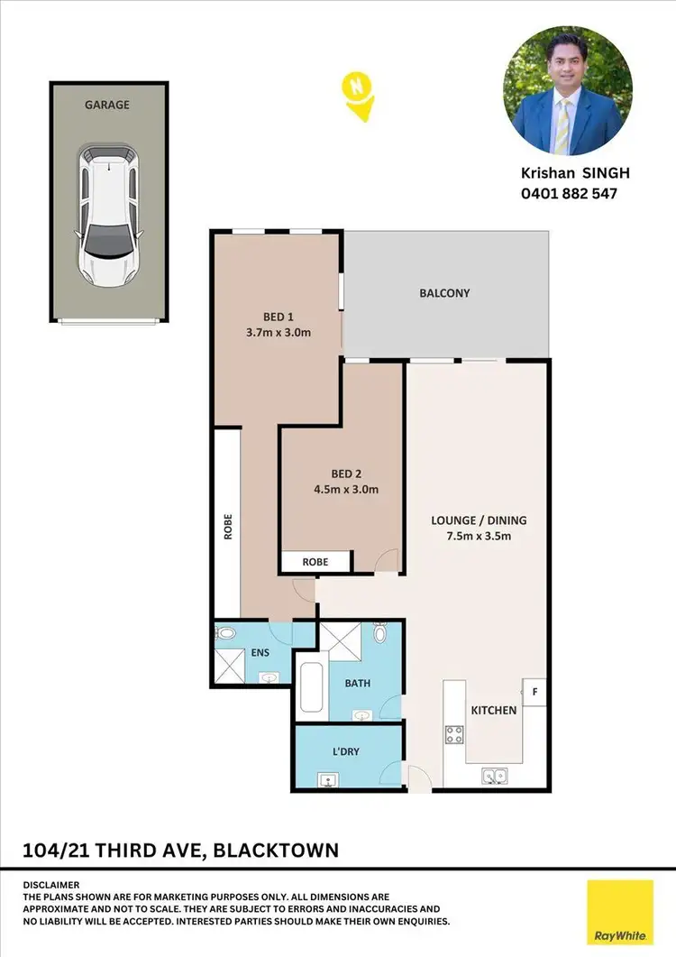 Floorplan of Homely unit listing, 104/21-29 Third Avenue, Blacktown NSW 2148