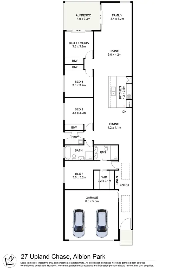 Floorplan of Homely semi-detached listing, a/27 Upland Chase, Albion Park NSW 2527