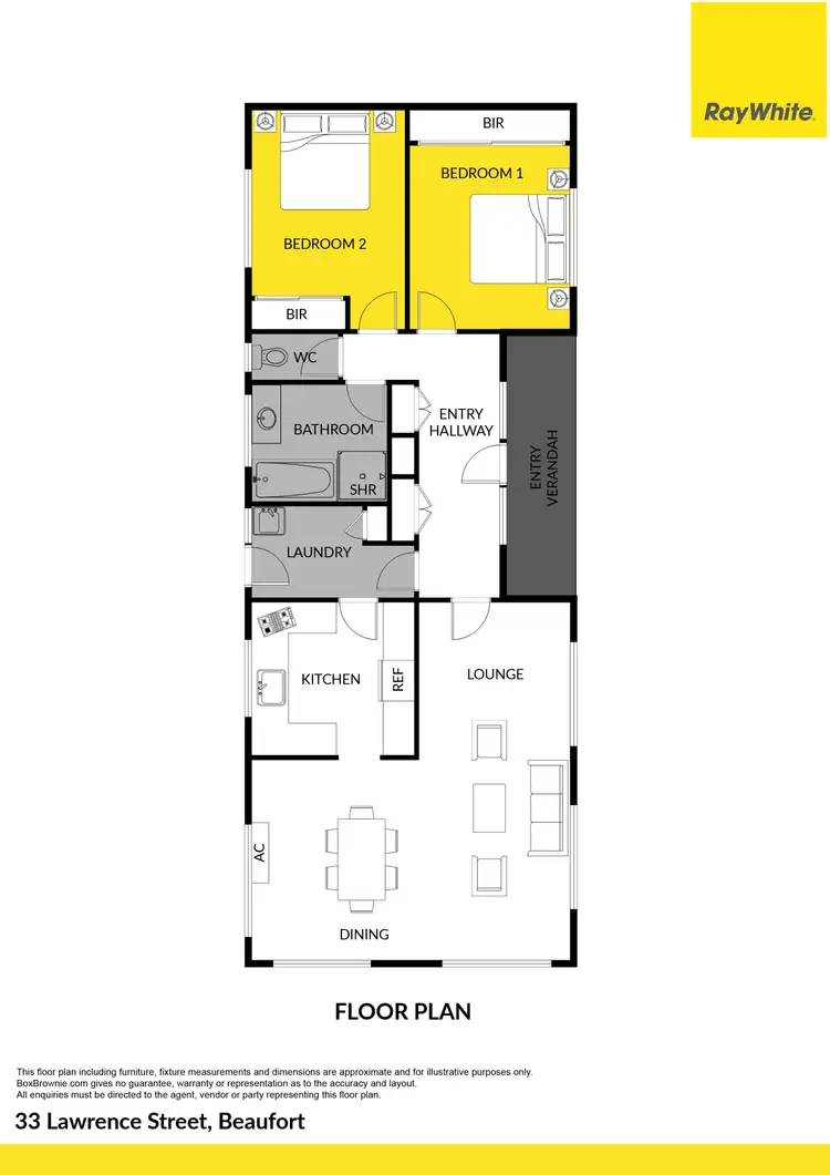 Floorplan of Homely house listing, 33 Lawrence Street, Beaufort VIC 3373