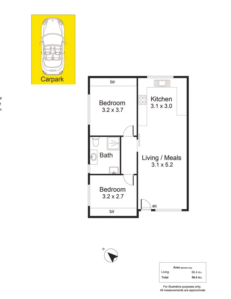 Floorplan of Homely unit listing, 8/587 South Road, Everard Park SA 5035