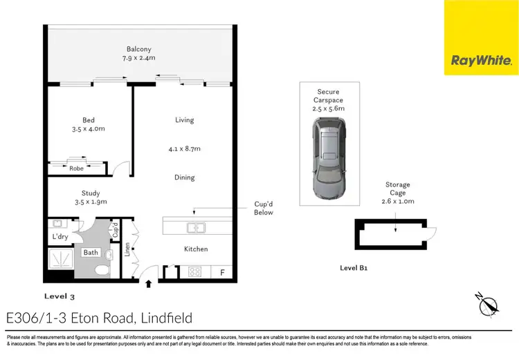 Floorplan of Homely unit listing, E306/1-3 Eton Road, Lindfield NSW 2070