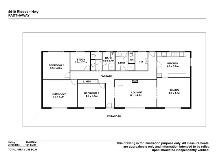 Floorplan of Homely rural property listing, 5610 Riddoch Highway, Padthaway SA 5271