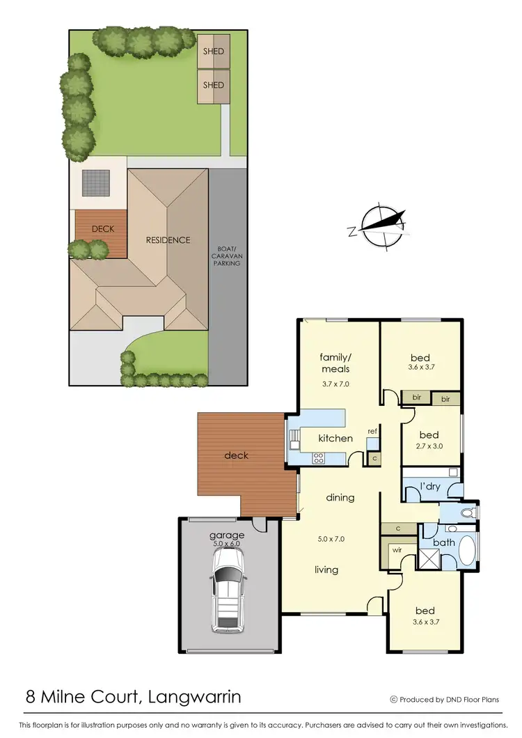 Floorplan of Homely house listing, 8 Milne Court, Langwarrin VIC 3910