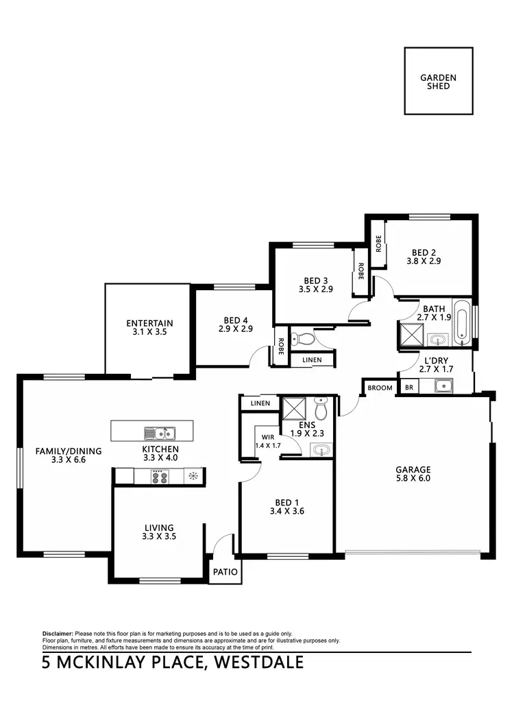 Floorplan of Homely house listing, 5 McKinlay Place, Tamworth NSW 2340