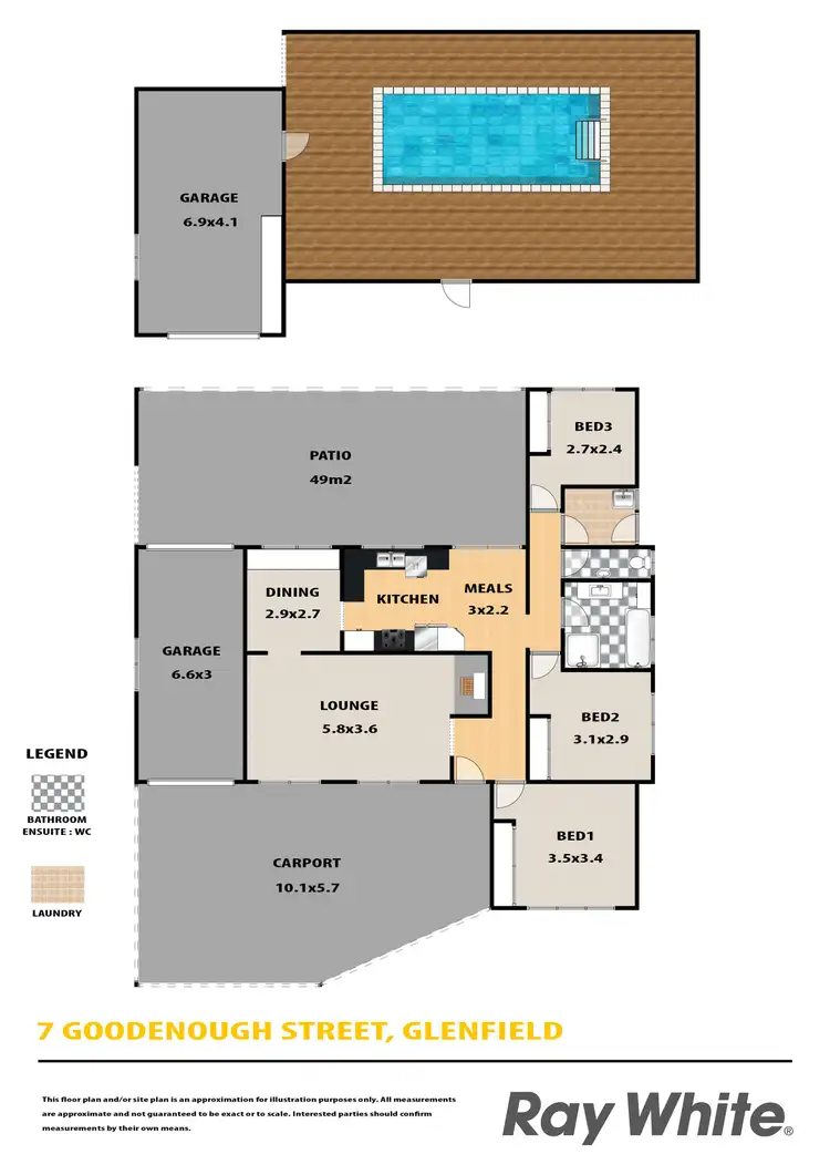 Floorplan of Homely house listing, 7 Goodenough Street, Glenfield NSW 2167