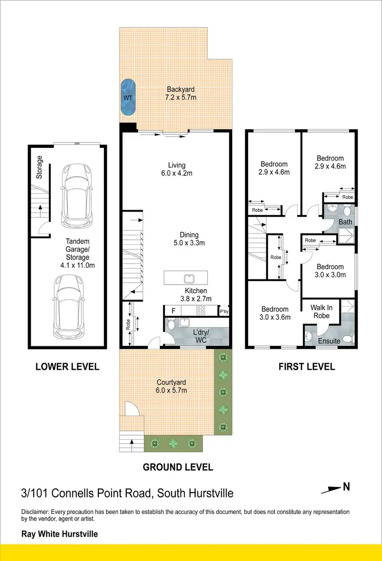 Floorplan of Homely townhouse listing, 3/101 Connells Point Road, South Hurstville NSW 2221