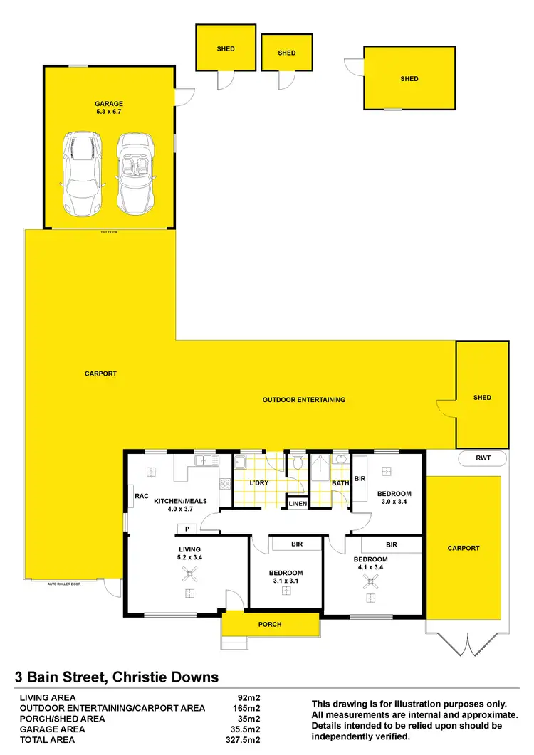 Floorplan of Homely house listing, 3 Bain Street, Christie Downs SA 5164
