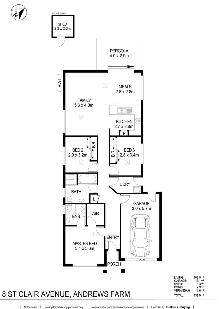 Floorplan of Homely house listing, 8 St Clair Avenue, Andrews Farm SA 5114