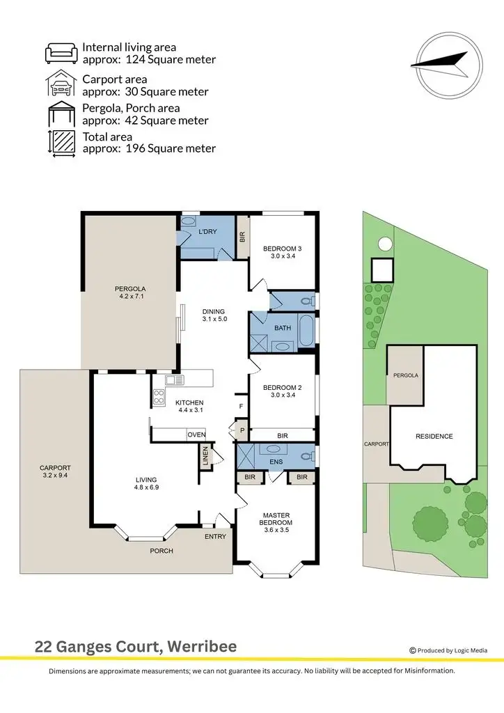 Floorplan of Homely house listing, 22 Ganges Court, Werribee VIC 3030