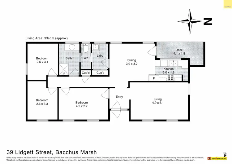 Floorplan of Homely house listing, 39 Lidgett Street, Bacchus Marsh VIC 3340