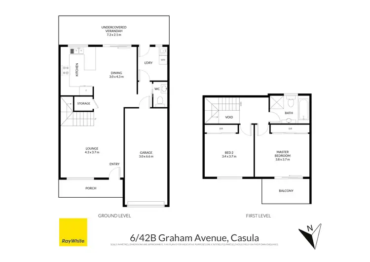 Floorplan of Homely townhouse listing, 6/42B Graham Avenue, Casula NSW 2170