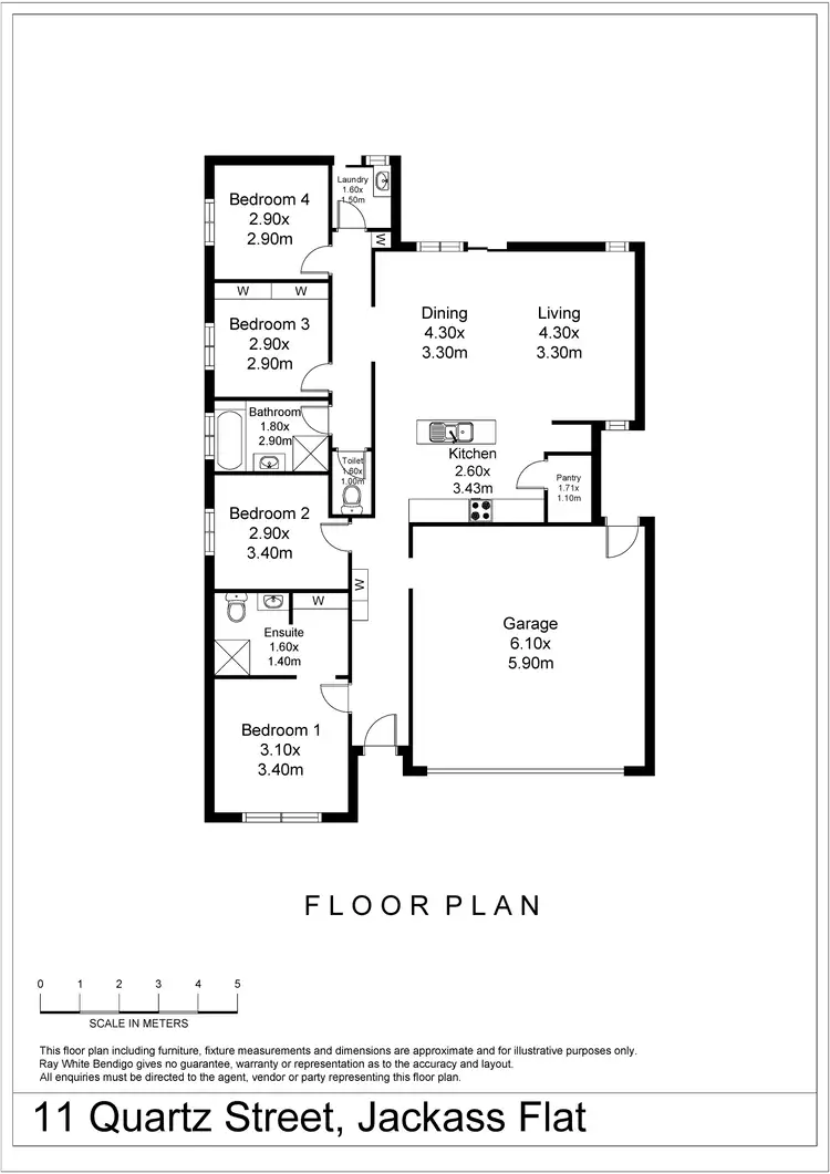 Floorplan of Homely house listing, 11 Quartz Street, Jackass Flat VIC 3556