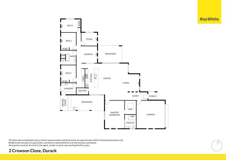 Floorplan of Homely house listing, 2 Crowson Close, Durack NT 830