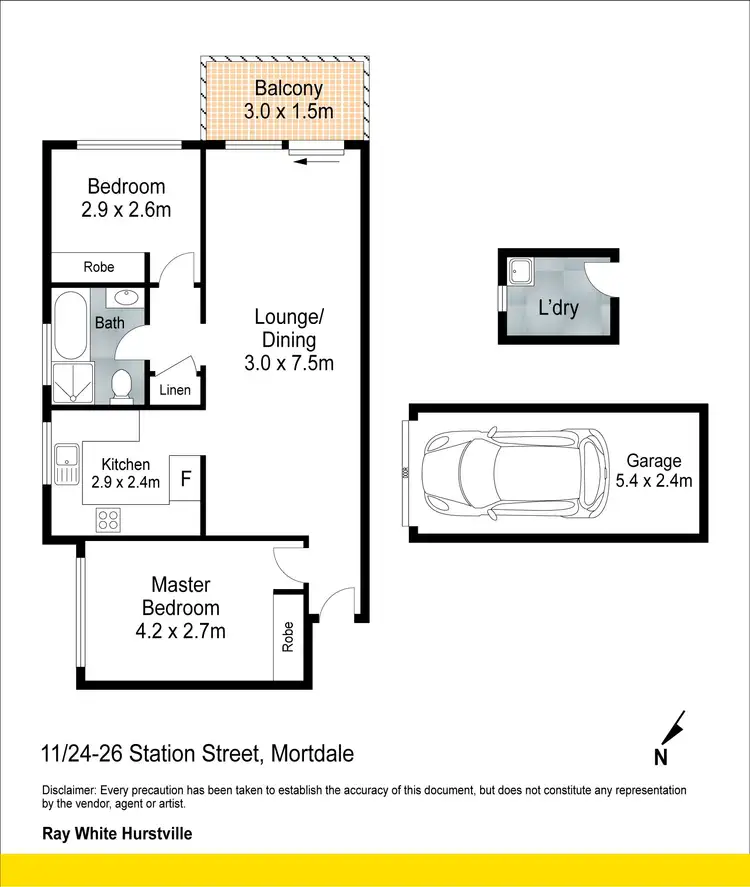 Floorplan of Homely unit listing, 11/24-26 Station Street, Mortdale NSW 2223
