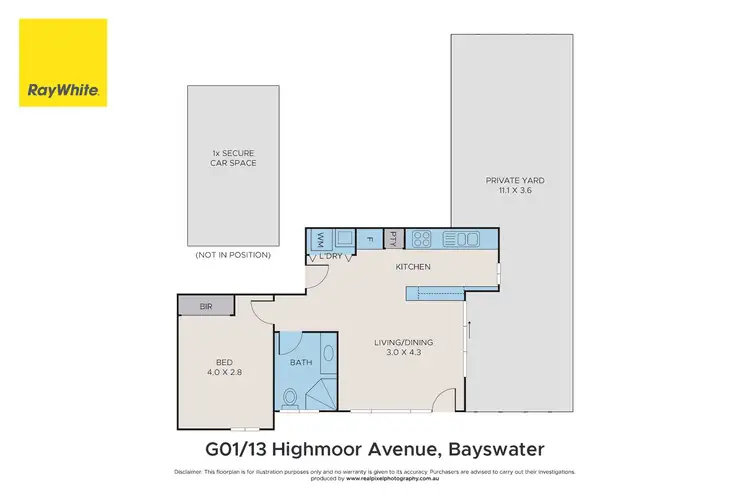 Floorplan of Homely apartment listing, 1/13 Highmoor Avenue, Bayswater VIC 3153