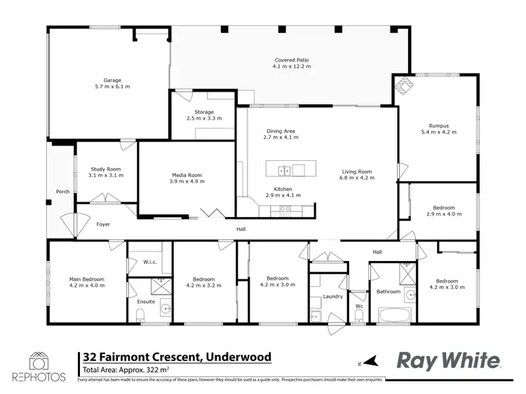 Floorplan of Homely house listing, 32 Fairmont Crescent, Underwood QLD 4119