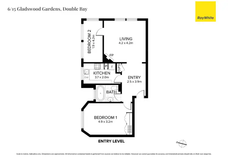 Floorplan of Homely apartment listing, 6/15 Gladswood Gardens, Double Bay NSW 2028