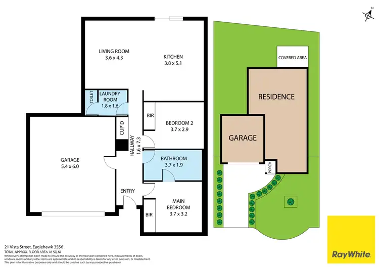 Floorplan of Homely house listing, 21 Vista Street, Eaglehawk VIC 3556