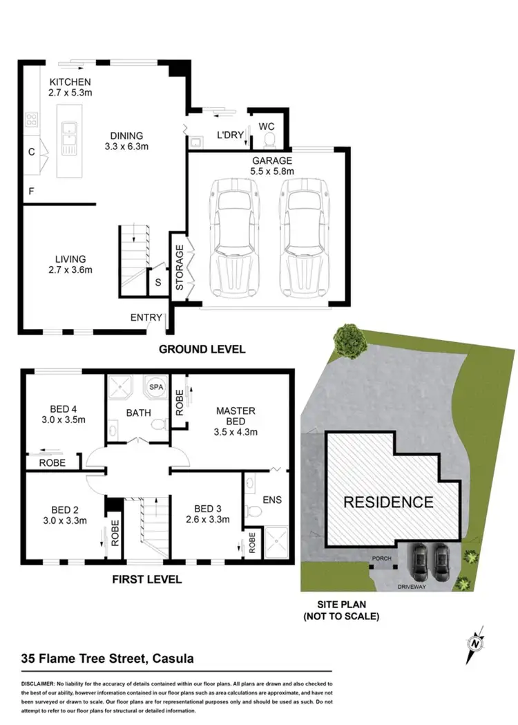 Floorplan of Homely house listing, 35 Flame Tree Street, Casula NSW 2170