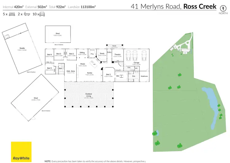 Floorplan of Homely house listing, 41 Merlyns Road, Ross Creek VIC 3351