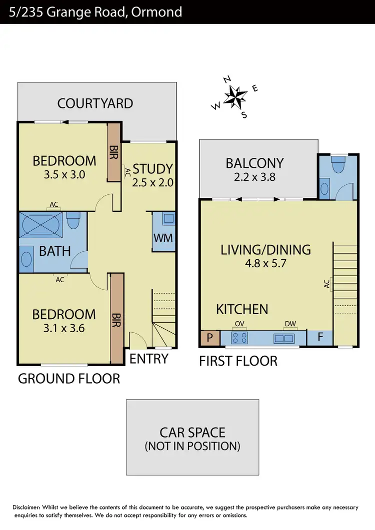 Floorplan of Homely townhouse listing, 5/235 Grange Road, Ormond VIC 3204