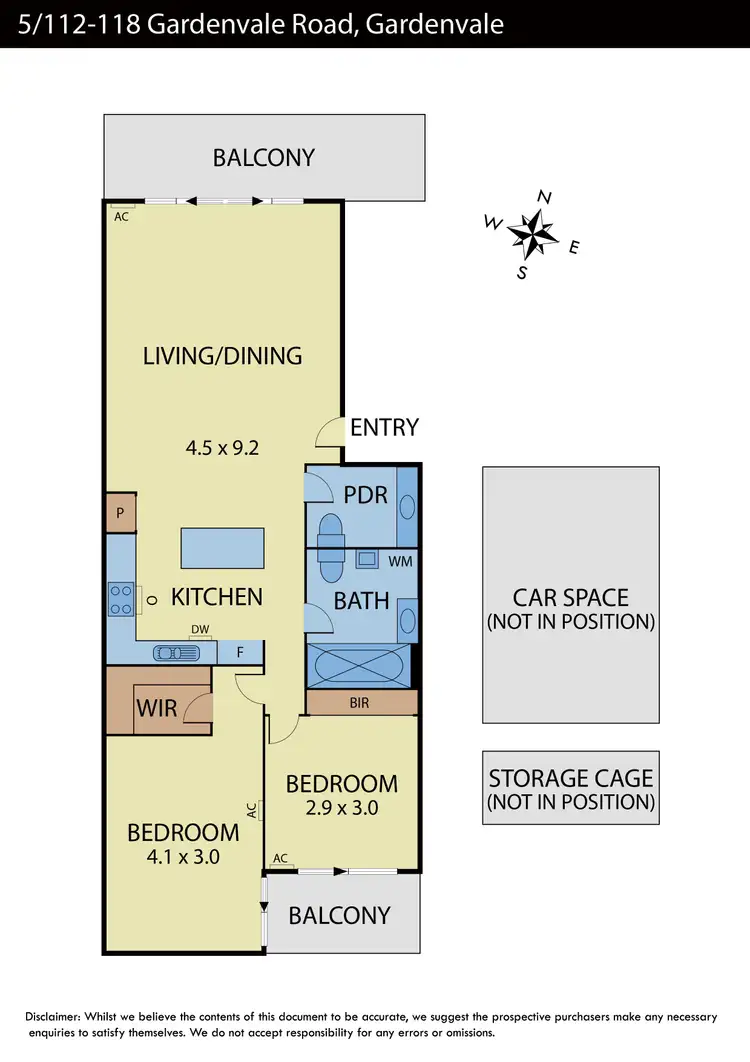 Floorplan of Homely apartment listing, 5/112-118 Gardenvale Road, Gardenvale VIC 3185