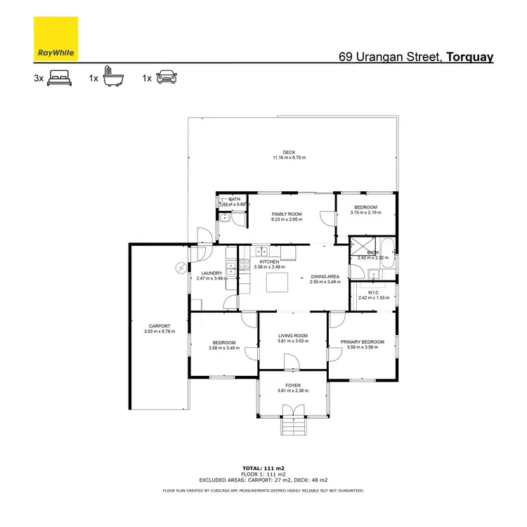 Floorplan of Homely house listing, 69 Urangan Street, Torquay QLD 4655