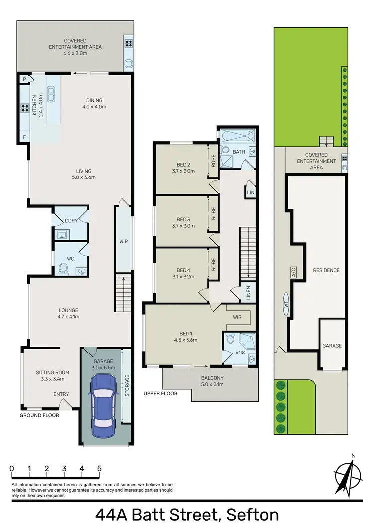 Floorplan of Homely semi-detached listing, 44A Batt Street, Sefton NSW 2162