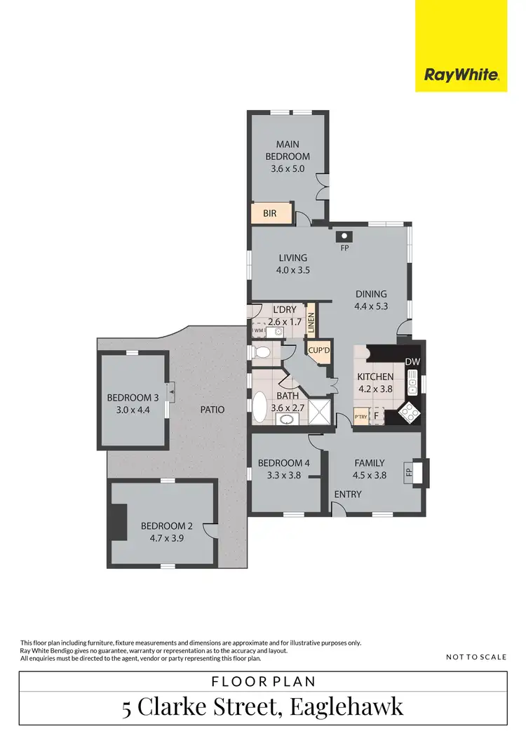 Floorplan of Homely house listing, 5 Clarke Street, Eaglehawk VIC 3556
