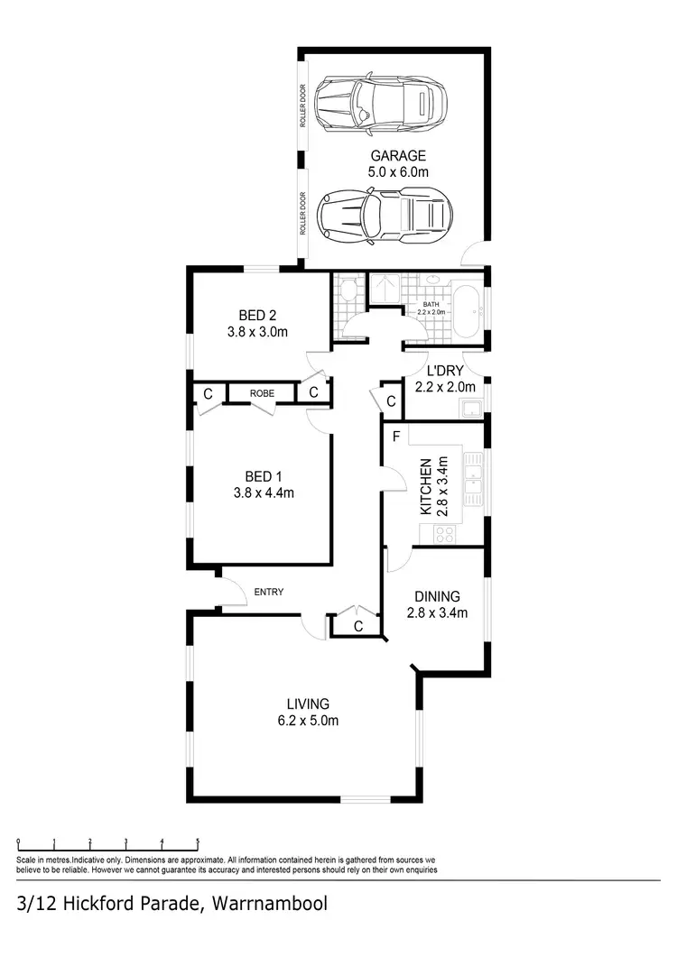 Floorplan of Homely house listing, 3/12 Hickford Parade, Warrnambool VIC 3280