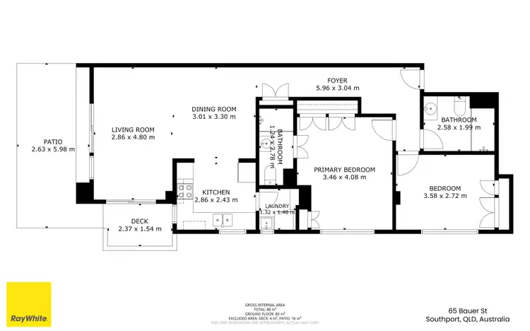 Floorplan of Homely apartment listing, G1/65 Bauer Street, Southport QLD 4215