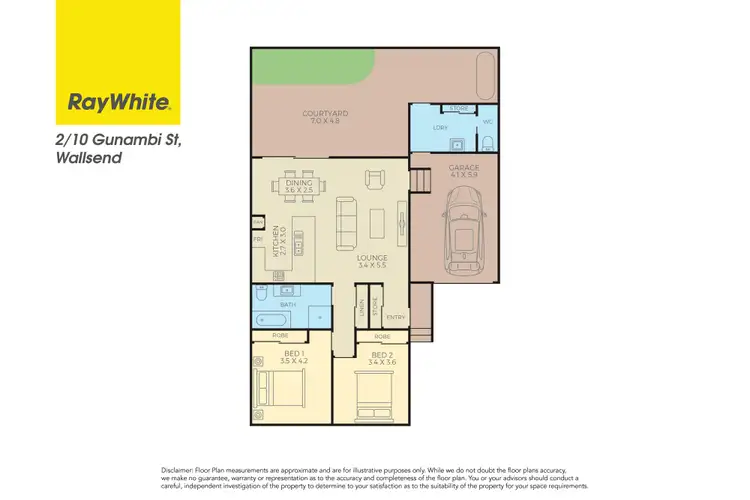 Floorplan of Homely villa listing, 2/10 Gunambi Street, Wallsend NSW 2287