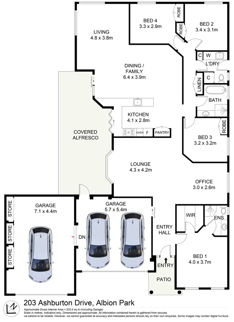 Floorplan of Homely house listing, 203 Ashburton Drive, Albion Park NSW 2527