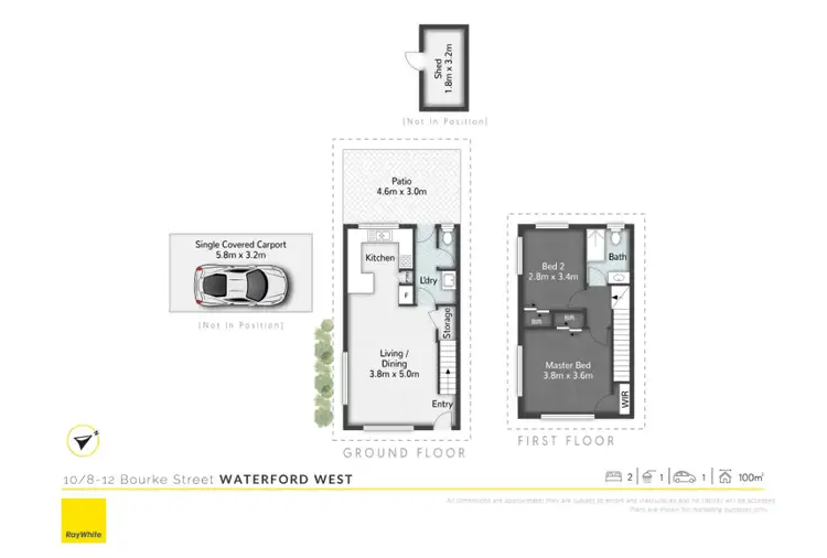 Floorplan of Homely townhouse listing, 10/8-12 Bourke Street, Waterford West QLD 4133