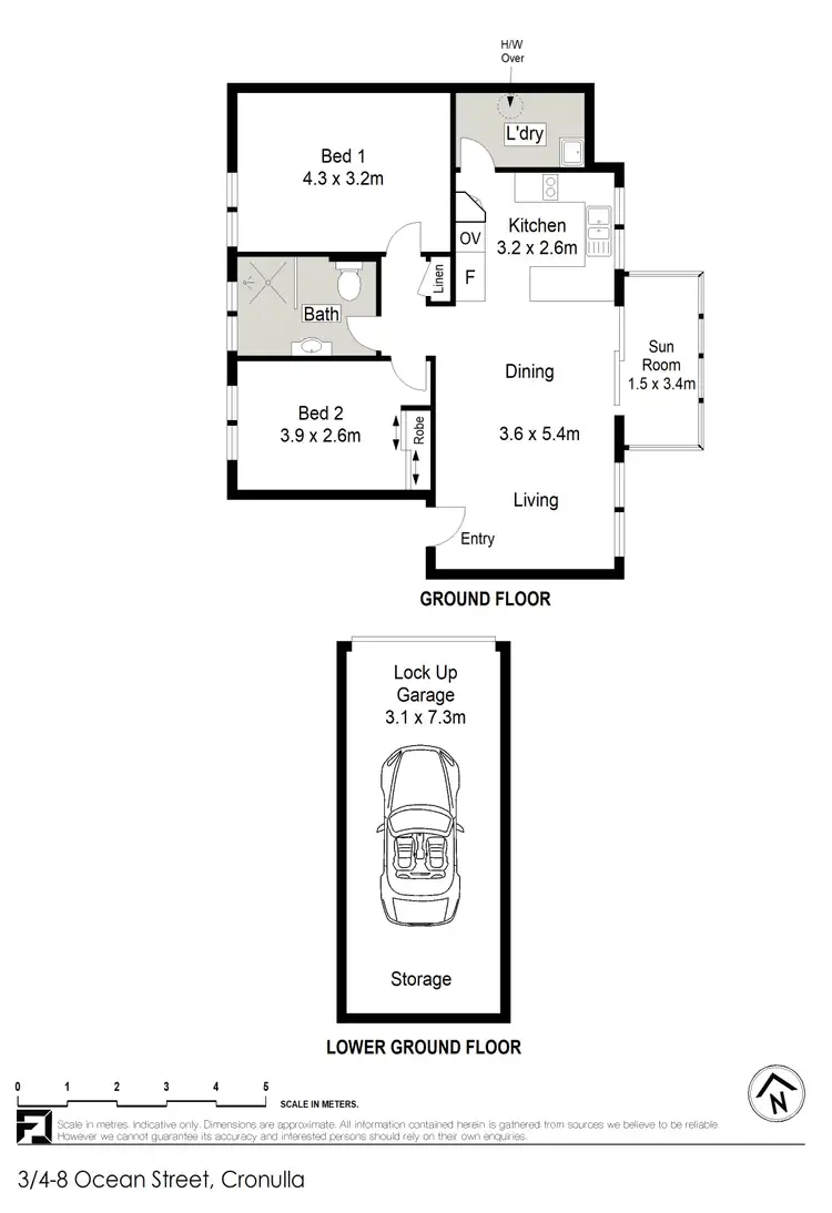 Floorplan of Homely apartment listing, 3/4-8 Ocean Street, Cronulla NSW 2230